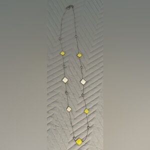 36’ yellow and white silver necklace